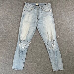 Citizens of Humanity Jeans Women 27 Liya High Rise Classic Fit Crop Light Blue